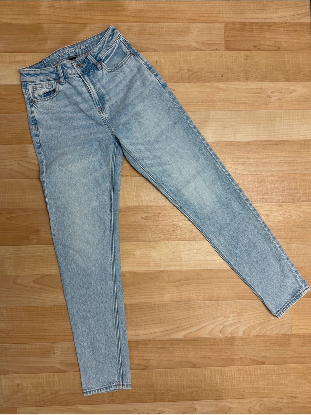 American Eagle Strigid Straight Leg Jeans Size 00 Light Acid Wash